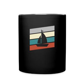 Rétro de la voile - Mug uni - noir - Devant