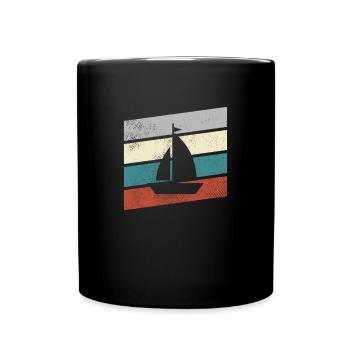 Rétro de la voile - Mug uni - noir - Devant