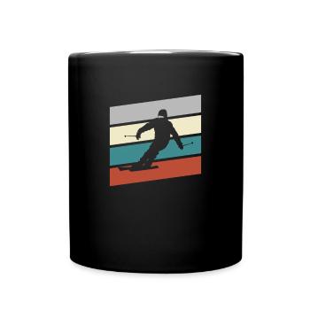 Ski Rétro - Mug uni - noir - Devant