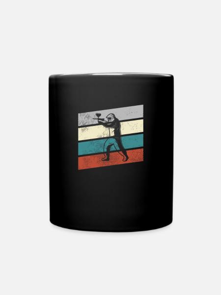 Paintball Retro - Tasse einfarbig - Schwarz
