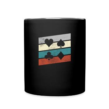 Poker Rétro - Mug uni - noir - Devant
