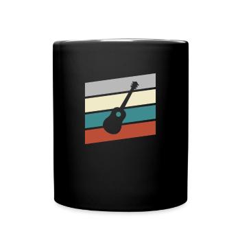 Guitar Retro - Full Colour Mug - black - Front