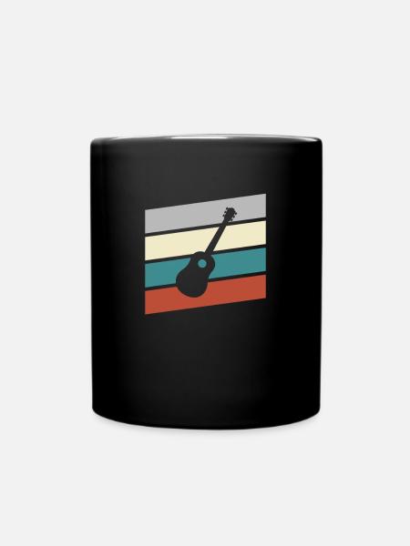 Gitarre Retro - Tasse einfarbig - Schwarz