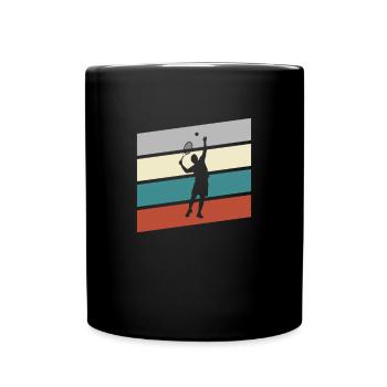 Tennis Rétro - Mug uni - noir - Devant