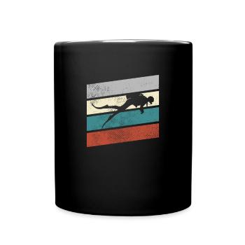 Tauchen Retro - Tasse einfarbig - Schwarz - Vorne