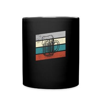 Beer Retro - Full Colour Mug - black - Front