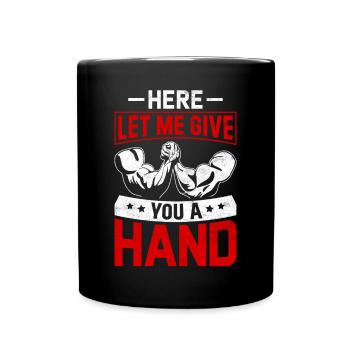 Arm wrestling arm wrestler - Full Colour Mug - black - Front