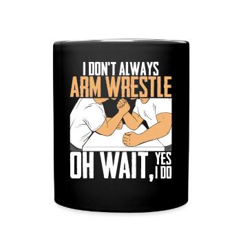 Arm wrestling arm wrestler - Full Colour Mug - black - Front