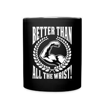 Arm wrestling arm wrestler - Full Colour Mug - black - Front