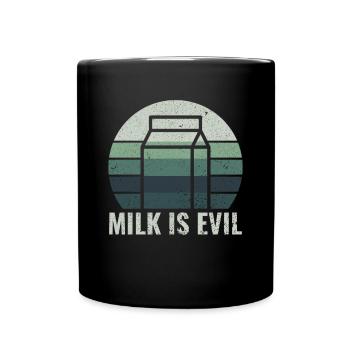 Dairy is Scary - Intolerance Milk Cheese - Full Colour Mug - black - Front