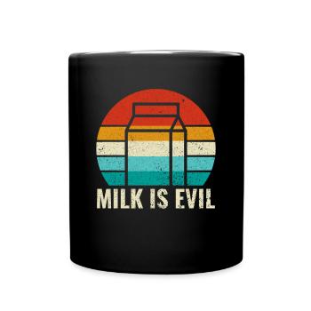 Dairy is Scary - Intolerance Milk Cheese - Full Colour Mug - black - Front