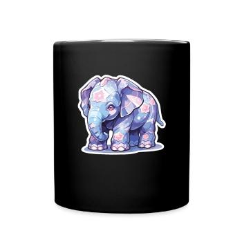 Elephant Elephant Elephant Baby Pachyderm - Full Colour Mug - black - Front