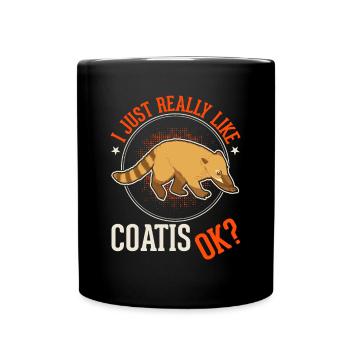 J’aime juste les coatis - Mug uni - noir - Devant