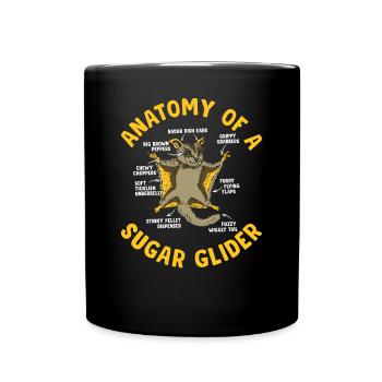 Anatomie Des Sugar Glider-besitzers Sugar Gliders - Tasse einfarbig - Schwarz - Vorne