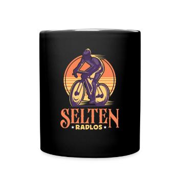 Coole Fahrrad und Mountainbike Geschenke MTB - Tasse einfarbig - Schwarz - Vorne