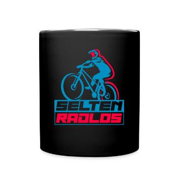 Coole Fahrrad und Mountainbike Geschenke MTB - Tasse einfarbig - Schwarz - Vorne