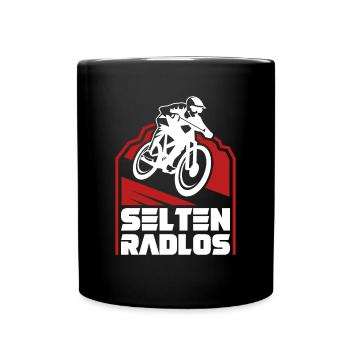 Coole Fahrrad und Mountainbike Geschenke MTB - Tasse einfarbig - Schwarz - Vorne