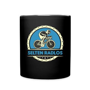 Coole Fahrrad und Mountainbike Geschenke MTB - Tasse einfarbig - Schwarz - Vorne
