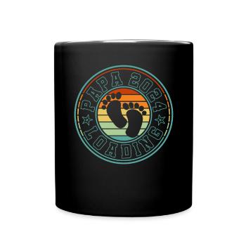 Father-to-be - Dad 2024 loading - Full Colour Mug - black - Front
