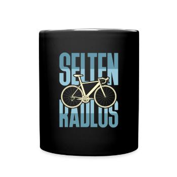 Coole Fahrrad und Mountainbike Geschenke MTB - Tasse einfarbig - Schwarz - Vorne