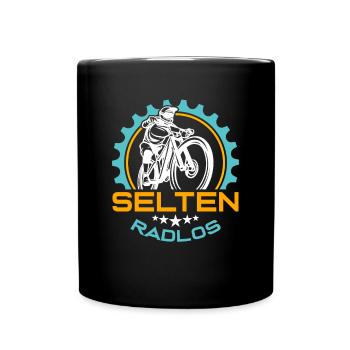 Coole Fahrrad und Mountainbike Geschenke MTB - Tasse einfarbig - Schwarz - Vorne