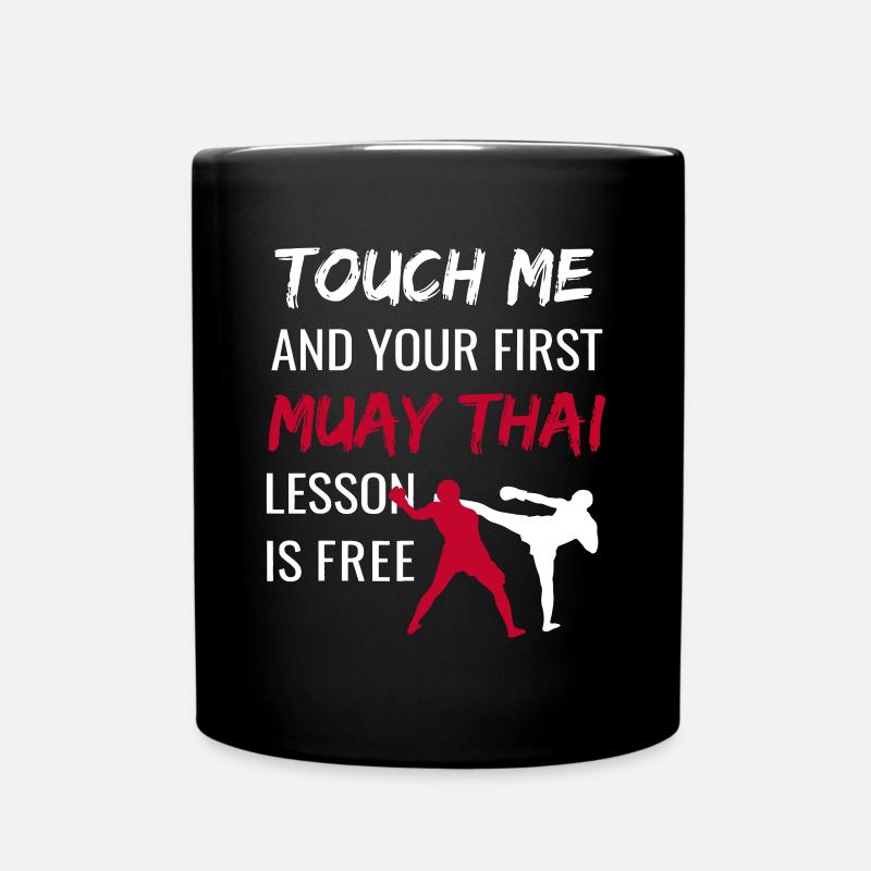 Lustiges Muay Thai - Muay Thai Sensei Dojo - Tasse einfarbig - Schwarz