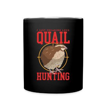 Chasse à la caille Chasse aux cailles Cadeau de chasseur de cailles - Mug uni - noir - Devant