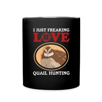Chasse à la caille | Caille Chasseur de cailles Cadeau - Mug uni - noir - Devant