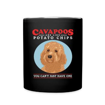 Cavapoo Dog Cavoodle Dog Owner Gift - Full Colour Mug - black - Front
