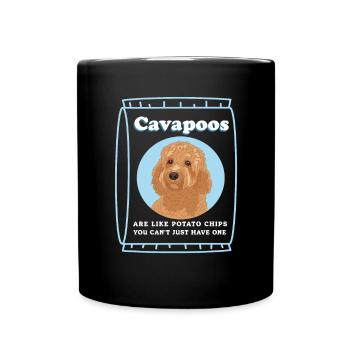 Cavapoo Dog | Cavoodle Dog Owner Gift - Full Colour Mug - black - Front