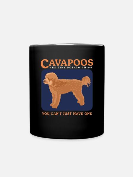 Cavapoo Hunde Cavoodle Hundebesitzer Geschenk - Tasse einfarbig - Schwarz