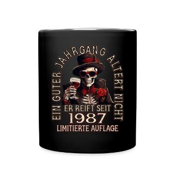 36. Geburtstag 1987 36er Guter Jahrgang - Tasse einfarbig - Schwarz - Vorne