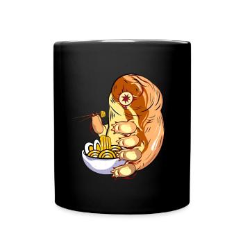 Tardigrade Eating Ramen - Full Colour Mug - black - Front