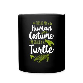 tortue de mer c’est mon - Mug uni - noir - Devant