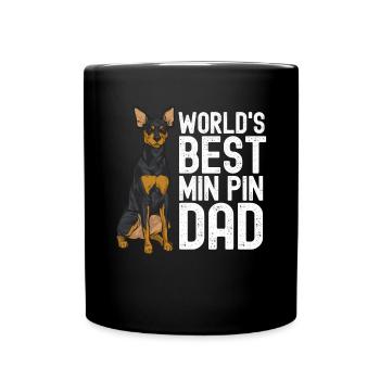 Miniature Pinscher Rehpinscher Min Pin Dog - Full Colour Mug - black - Front