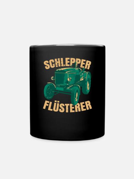 Schlepper Flüsterer - Tasse einfarbig - Schwarz