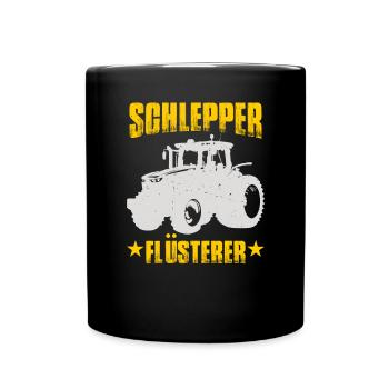 Schlepper Flüsterer - Tasse einfarbig - Schwarz - Vorne
