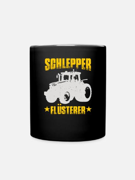 Schlepper Flüsterer - Tasse einfarbig - Schwarz