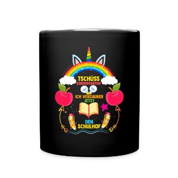 Erste Klasse Einschulung Erstklässler Schulkind - Tasse einfarbig - Schwarz - Vorne