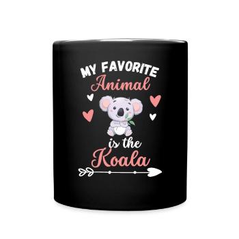 Animal Lover Zoo Animal Gift Funny Koala - Mug uni - noir - Devant