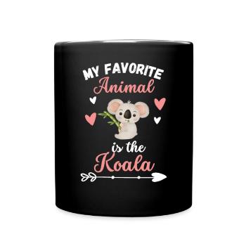Animal préféré Australie Animal Gift Zoo Koala - Mug uni - noir - Devant