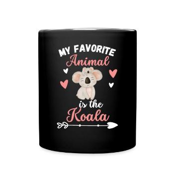 Backpacker Australia Animal Funny Gift Koala - Full Colour Mug - black - Front