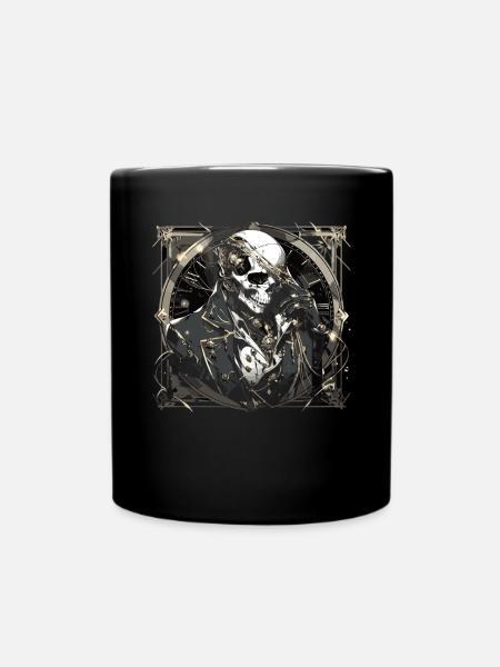 Skull Skull Skulls Skull Skeleton - Full Colour Mug - black