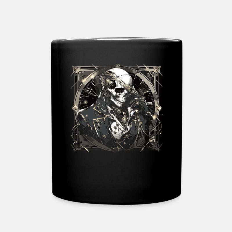 Skull Skull Skulls Skull Skeleton - Full Colour Mug - black