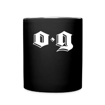 OG Original Gangster Gangsta O.G. Calligraphy - Tasse einfarbig - Schwarz - Vorne