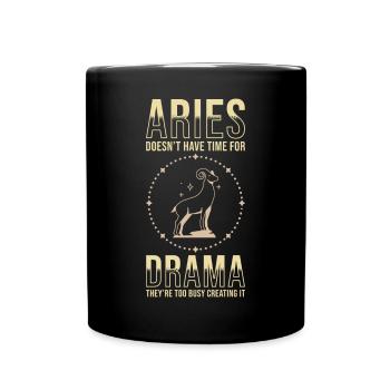 Widder Sternzeichen Astrologie Horoskop Widder - Tasse einfarbig - Schwarz - Vorne