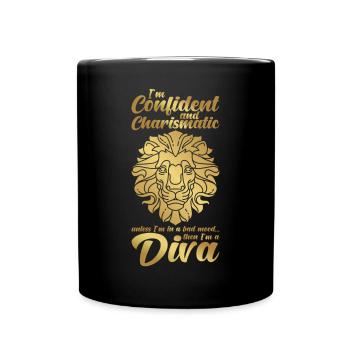 Horoscope astrologique du signe du zodiaque Lion - Mug uni - noir - Devant