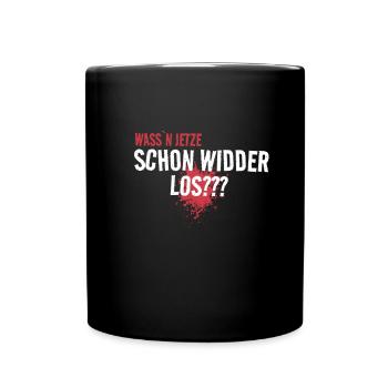 lustige Ossi-Sprüche Ostdeutschland DDR - Tasse einfarbig - Schwarz - Vorne