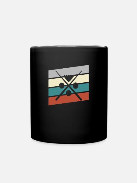 Billiard Retro - Tasse einfarbig - Schwarz