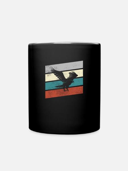 Adler Retro - Tasse einfarbig - Schwarz